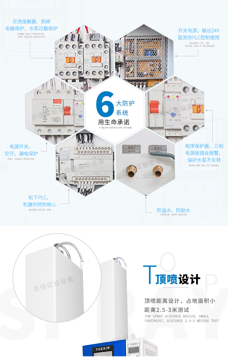 持續性沖淋試驗8小時(shí)